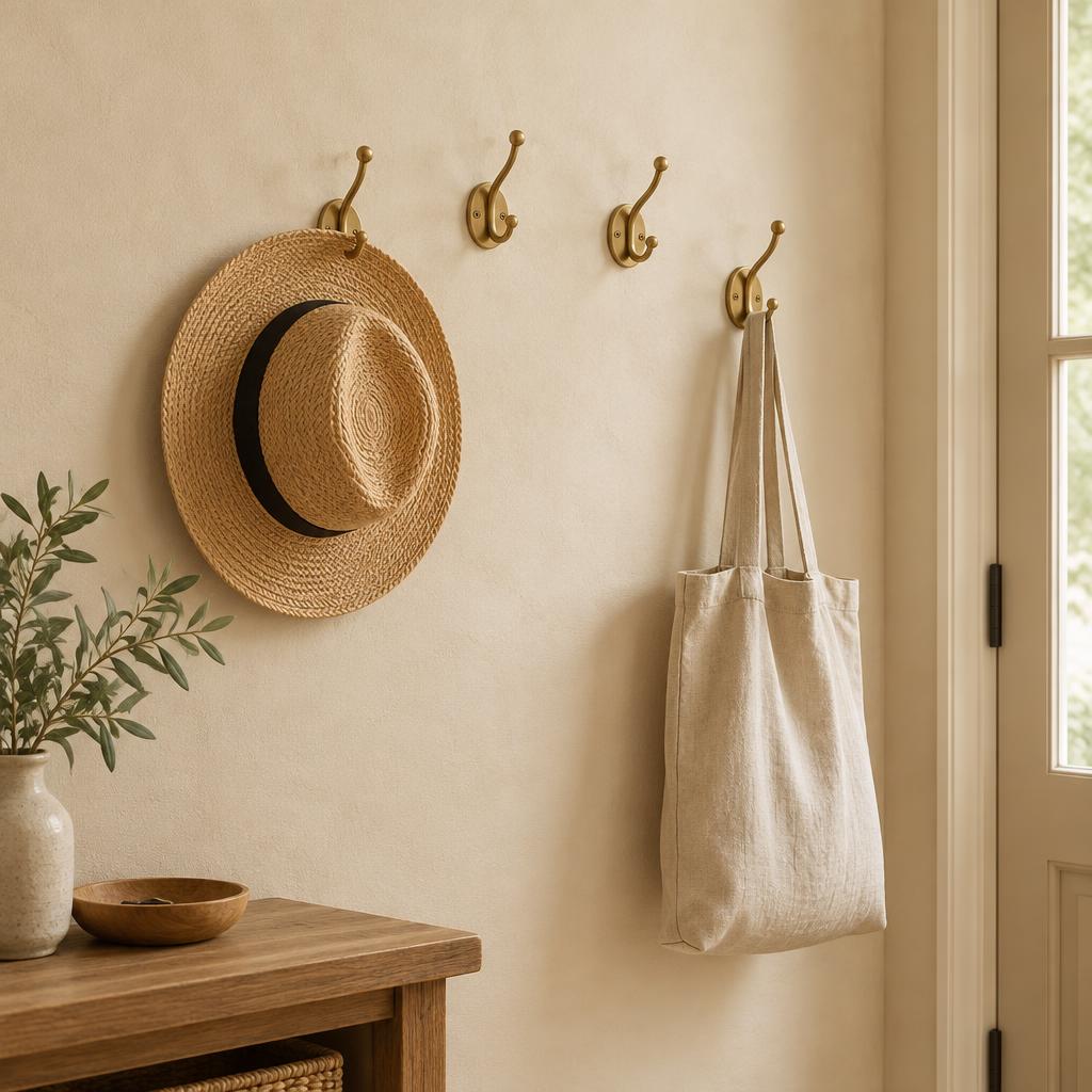 Brass wall hooks
